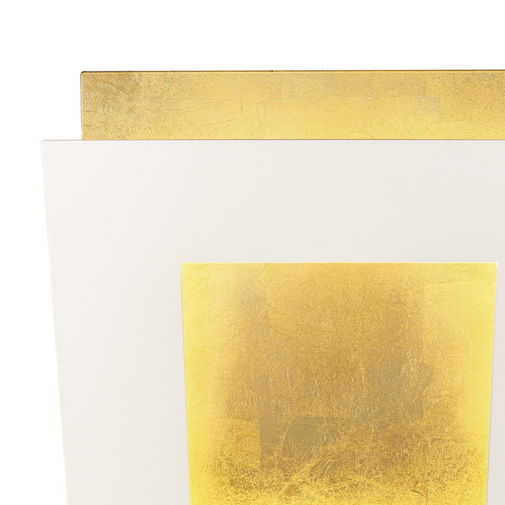 Mantra Dalia White And Gold Square Extra Large Led Wall Light - M8144 - 3000K