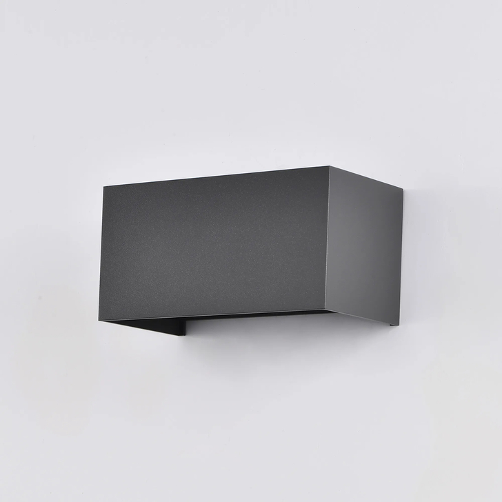 Mantra Davos Rectangle Anthracite Adjustable Up And Down Led Exterior Wall Light - 3000K - IP54