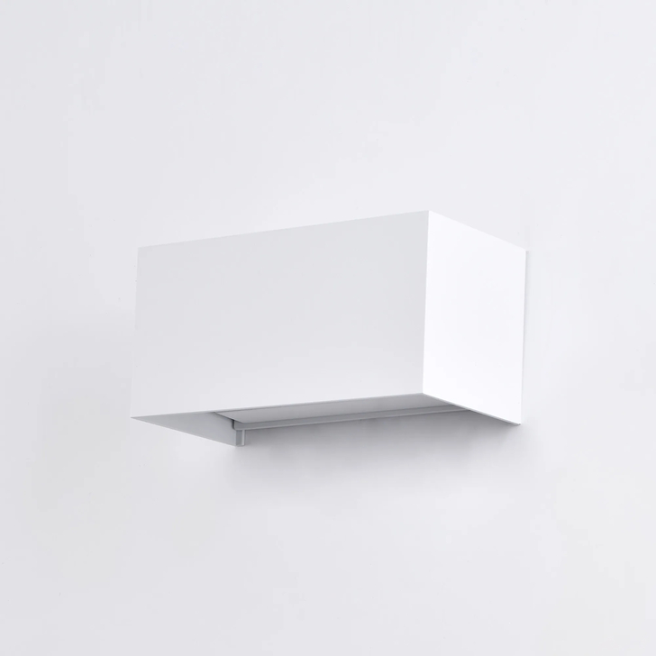 Mantra Davos Rectangle White Adjustable Up And Down Led Exterior Wall Light - 4000K - IP54