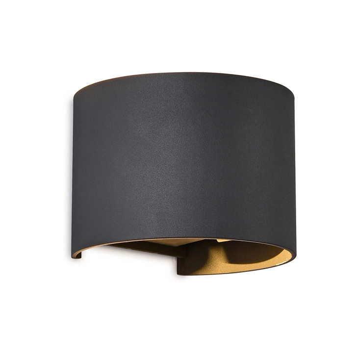 Mantra Davos Round Anthracite Adjustable Up And Down Led Exterior Wall Light - 4000K - IP54