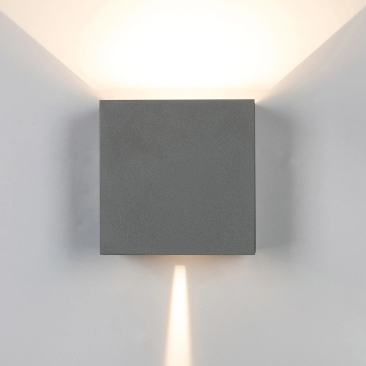 Mantra Davos XL Square White Adjustable Up And Down Led Exterior Wall Light - 3000K - IP55