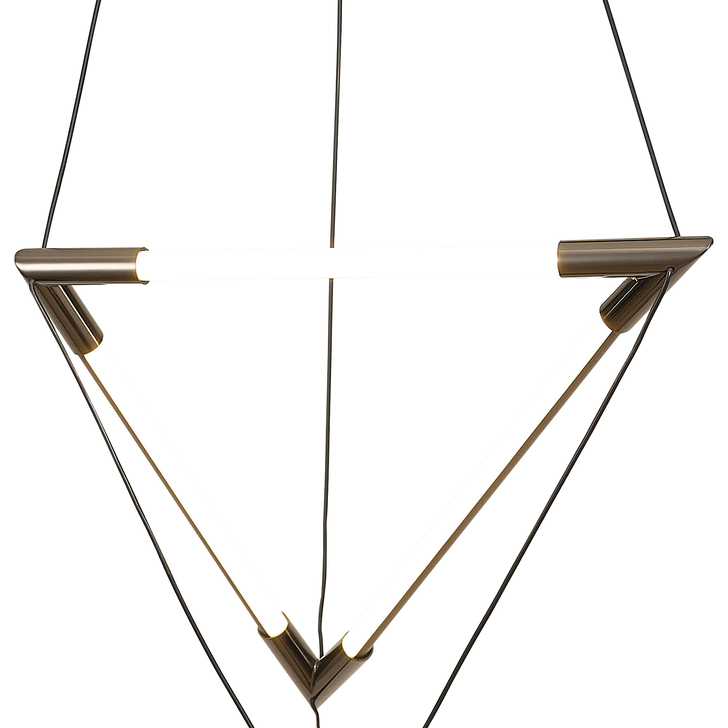 Mantra Electra Black/Black Chrome Twin Electra Led Pendant - 3000K