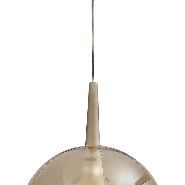 Mantra Elsa Round Gold Glass Pendant Light Complete With Opal Cone Inner