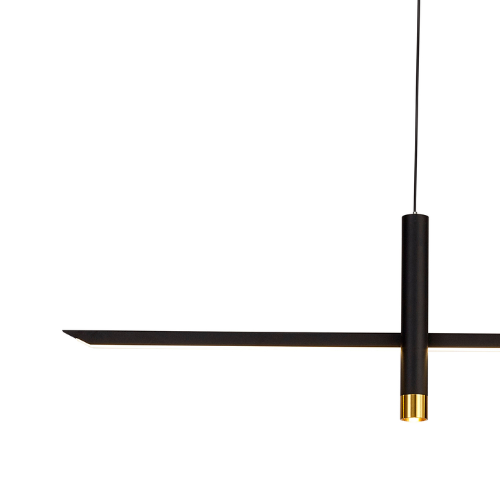 Mantra Esparta Black And Gold Led Linear Island Light - 3000K