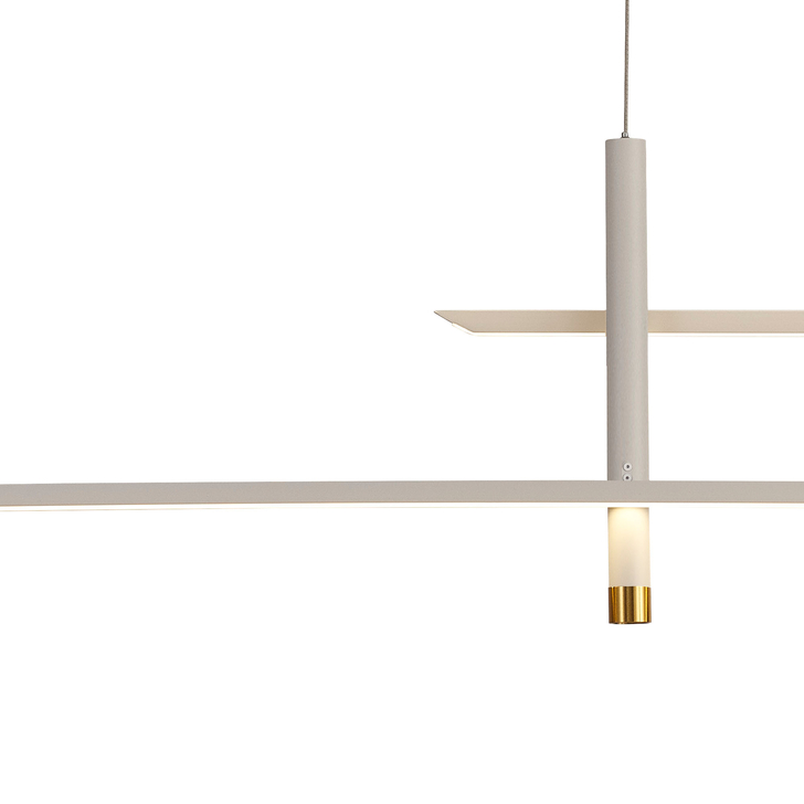 Mantra Esparta Large White And Gold Led Linear Island Light - 3000K