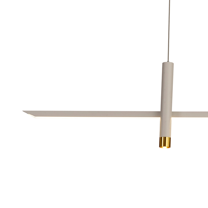 Mantra Esparta White And Gold Led Linear Island Light - 3000K