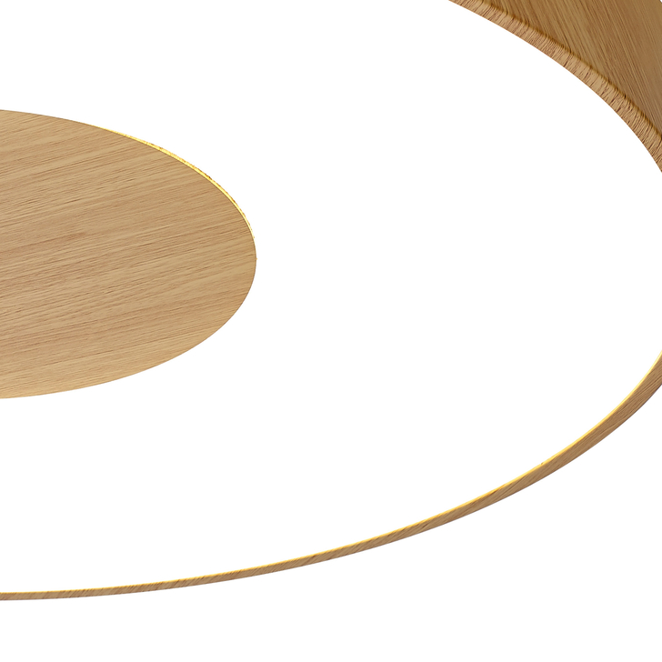 Mantra Extra Large Coin 100W LED Round Ceiling Light Wood Effect