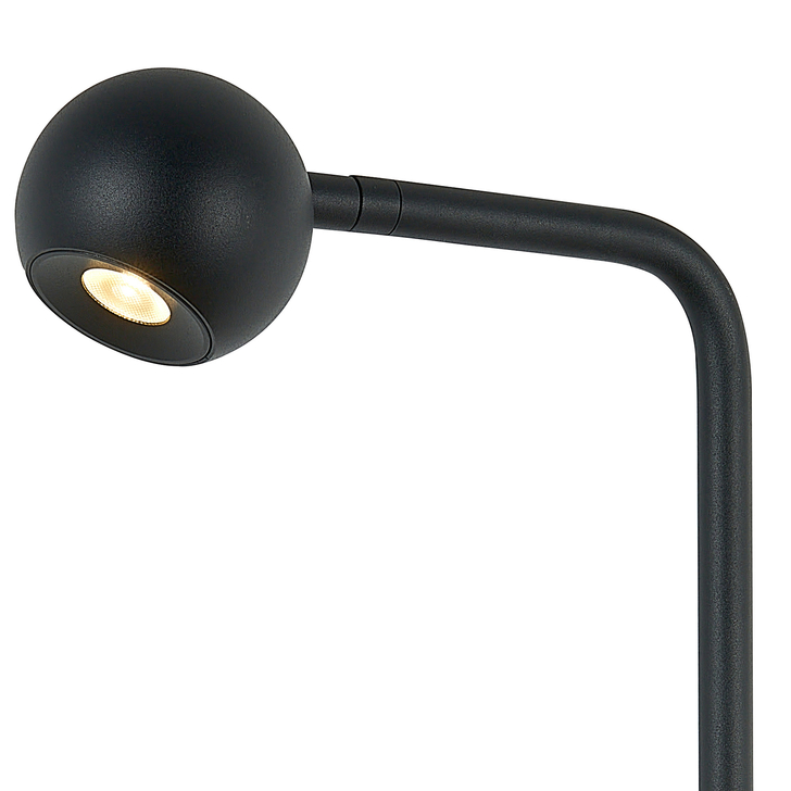 Mantra Eyes Black Adjustable Led Bedside Reader Wall Light - 3000K