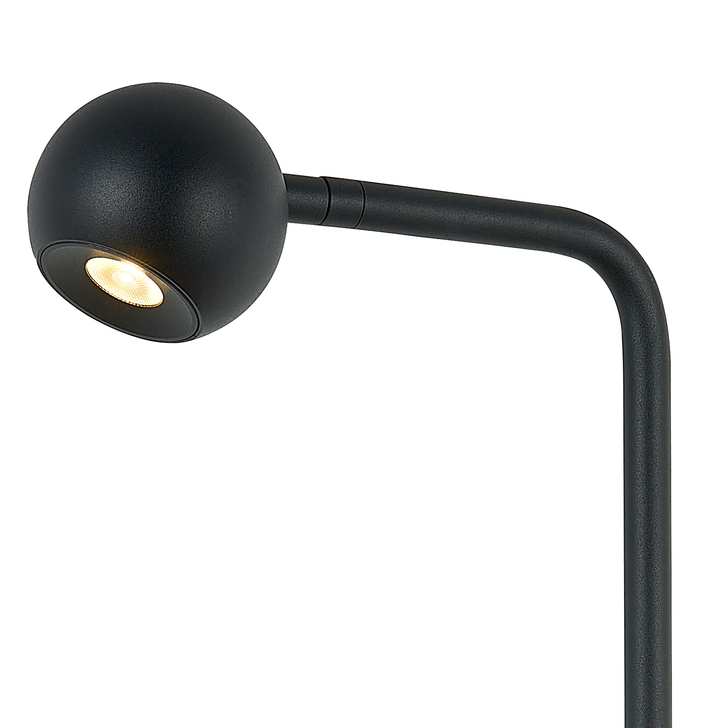 Mantra Eyes Black Adjustable Switched Led Bedside Reader Wall Light - 3000K