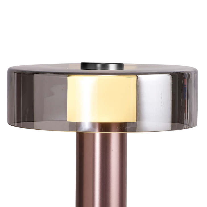 Mantra Gin 1 Light Small Rose Gold Table Lamp