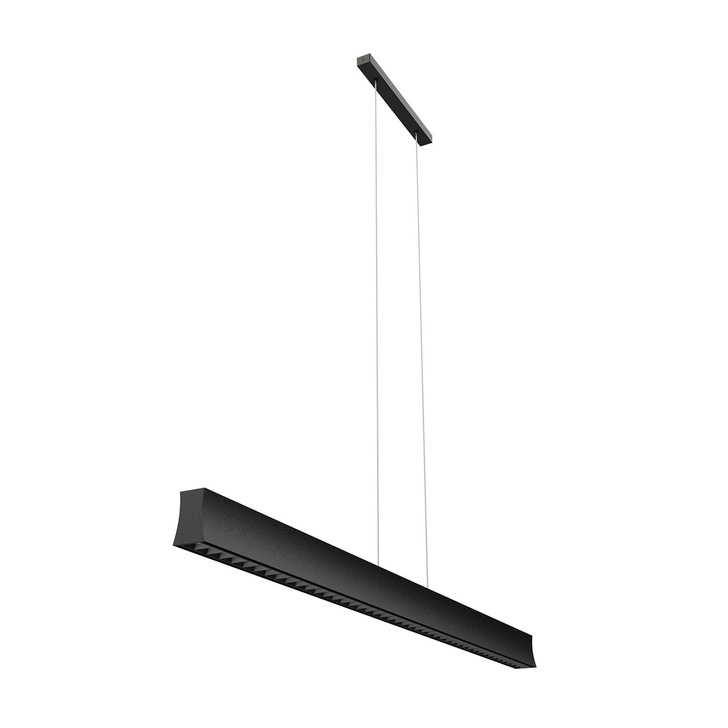 Mantra Hanok Slim LED Linear Bar Pendant Black - 3000K