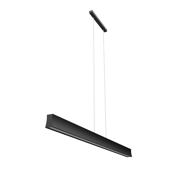 Mantra Hanok Slim LED Linear Bar Pendant Black - 4000K