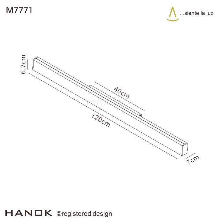 Mantra Hanok Slim LED Linear Wall Light White Large - 4000K