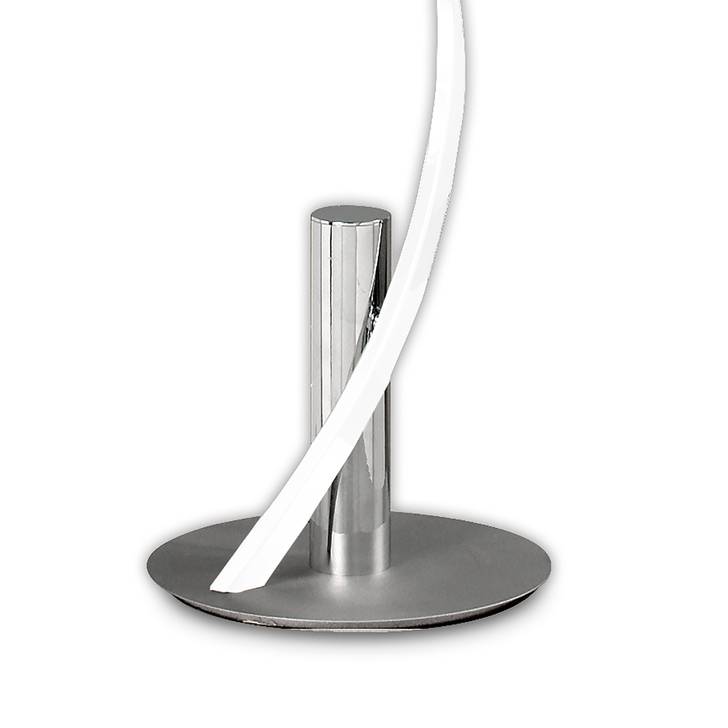 Mantra Helix Tall Spiral Led Floor Lamp In Chrome And White Complete With In-Line Dimmer - 4000K