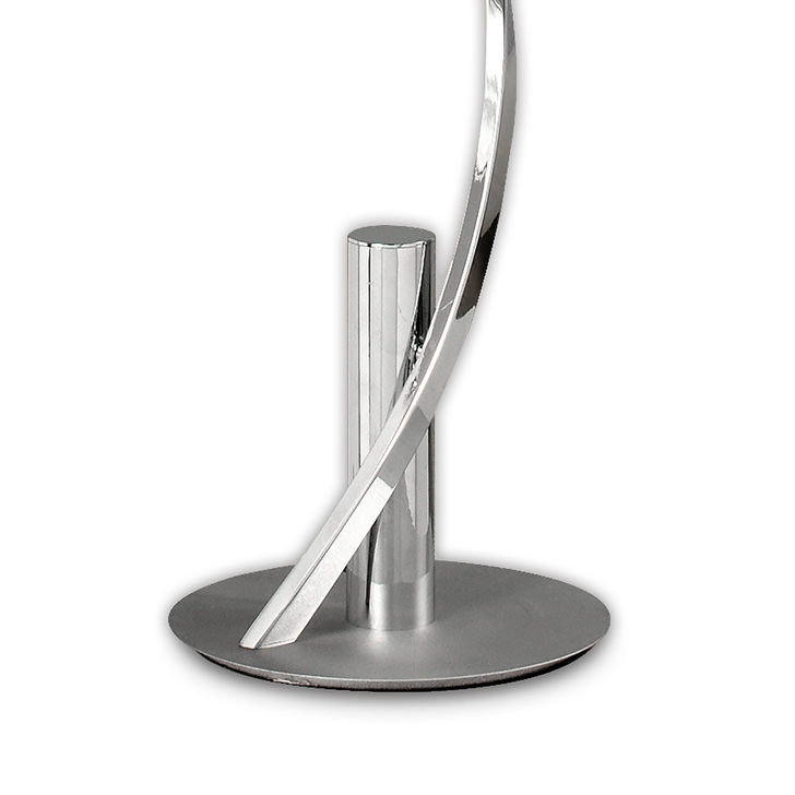 Mantra Helix Tall Spiral Led Floor Lamp In Silver Complete With In-Line Dimmer - 3000K