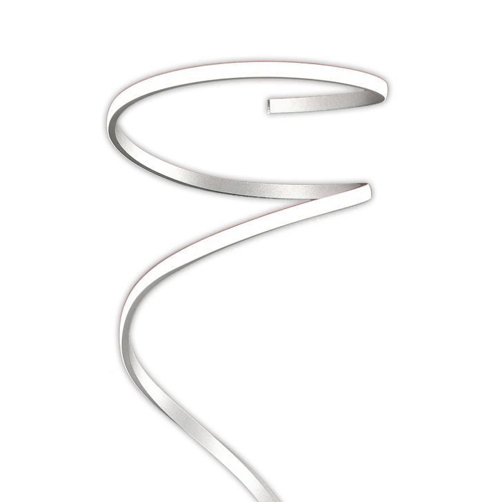 Mantra Helix Tall Spiral Led Floor Lamp In Silver Complete With In-Line Dimmer - 3000K