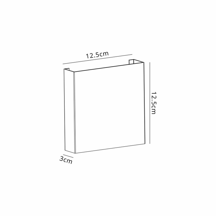 Mantra Huez Square 1 Light Rust Led Exterior Wall Light - IP65 - 3000K