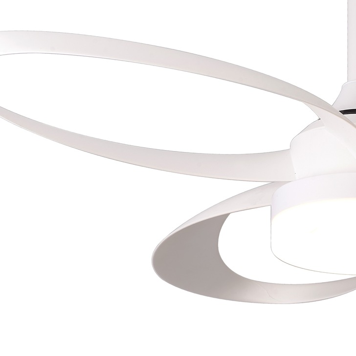 Mantra Infinity Semi-Flush White Led Ceiling Fan Light Complete With Remote Control - 2700-5000K