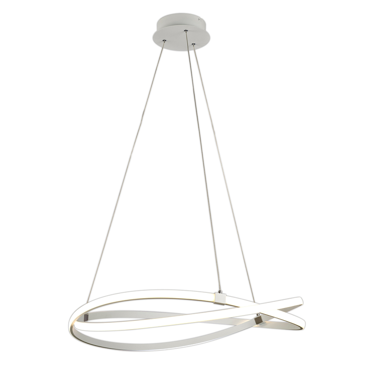 Mantra Infinity Silver Extra Large Dimmable Led Ring Pendant Light - 3000K