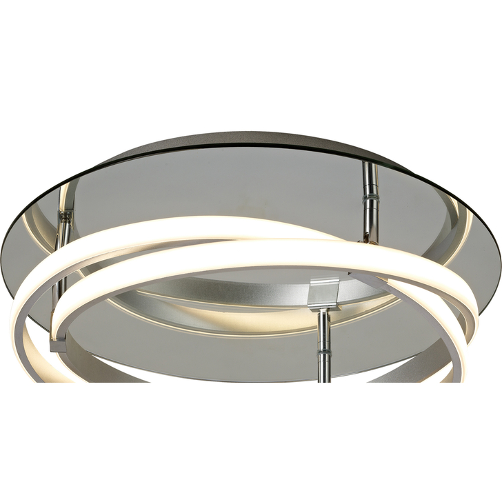 Mantra Infinity Silver Flush Dimmable Led Ring Ceiling Light - 3000K