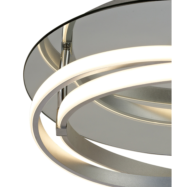 Mantra Infinity Silver Flush Dimmable Led Ring Ceiling Light - 3000K