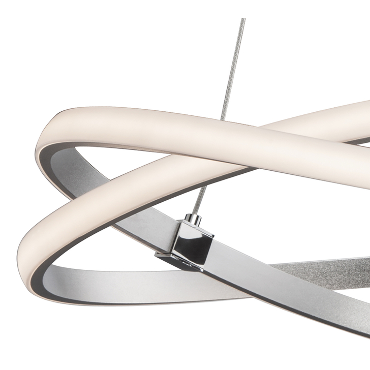 Mantra Infinity Silver Large Dimmable Led Ring Pendant Light - 3000K