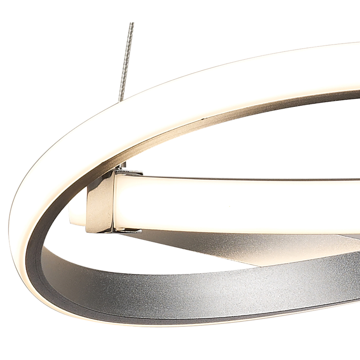 Mantra Infinity Silver Led Ring Pendant Light - 3000K