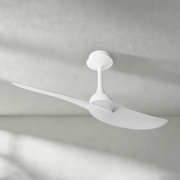 Mantra Ipanema Twin Blade White Semi-Flush Led Ceiling Fan With Remote