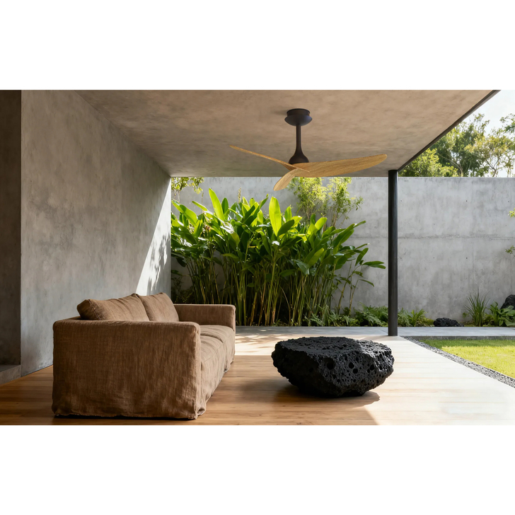 Mantra Ipanema Wood Effect/Black Ceiling Fan -  Ip44
