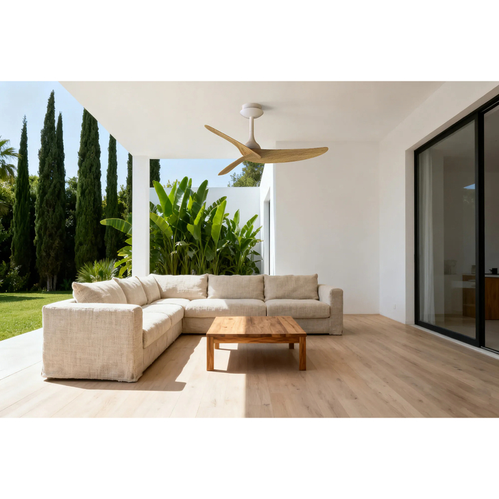 Mantra Ipanema Wood Effect/White Ceiling Fan -  Ip44