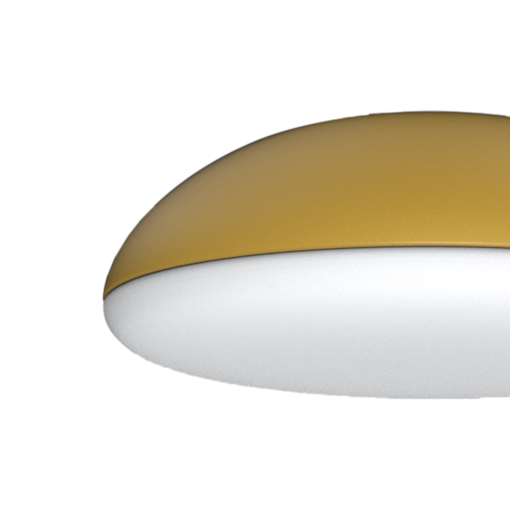 Mantra Kazz Gold Flush 4 Light Ceiling Light Complete With White Diffuser