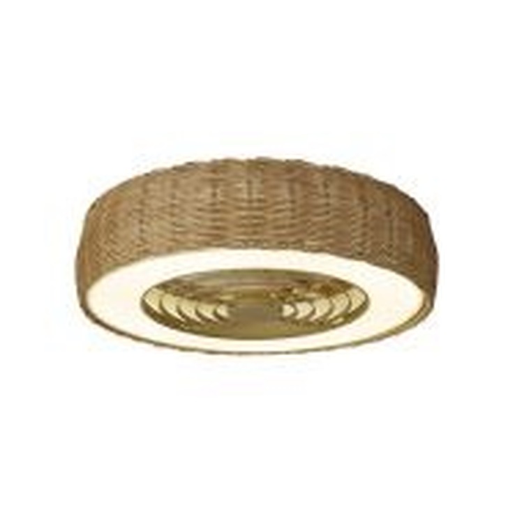 Mantra Kilimanjaro Mini Rattan Led Ceiling Fan Light C/W Remote - 2700K - 5000K