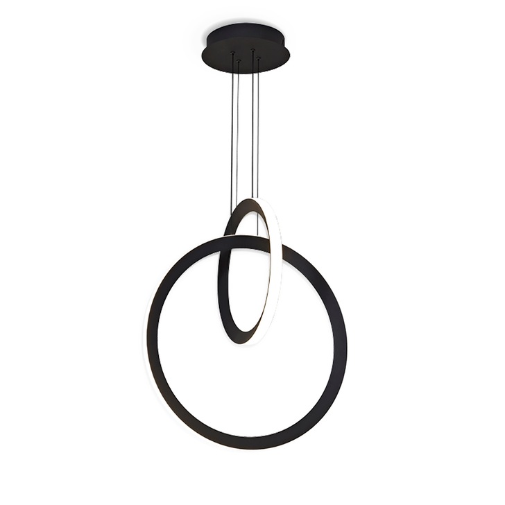 Mantra Kitesurf LED Double Loop Pendant Black - 3000K