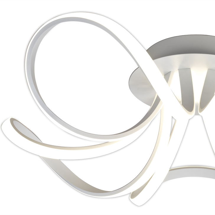 Mantra Knot Five Loop White Dimmable Flush Led Ceiling Light - 3000K