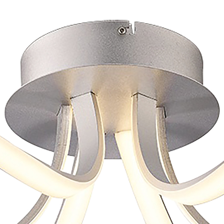 Mantra Knot Three Loop Silver Flush Led Ceiling Light - 3000K