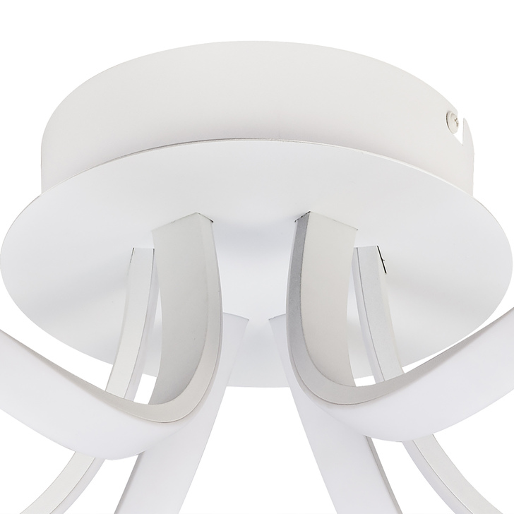 Mantra Knot Three Loop White Flush Led Ceiling Light - 3000K