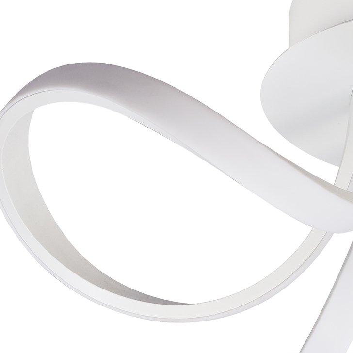 Mantra Knot Three Loop White Flush Led Ceiling Light - 3000K