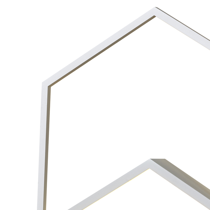 Mantra Kubick Hexagonal White Dimmable Led Wall Light - 3000K