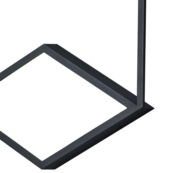 Mantra Kubick Large Hexagonal Black Dimmable Led Wall Light - 3000K