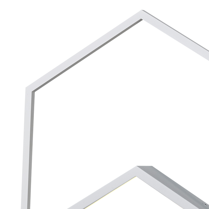 Mantra Kubick Large Hexagonal White Led Wall Light - 3000K