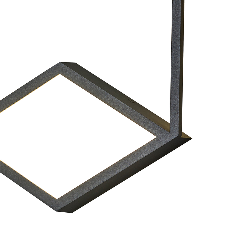 Mantra Kubick Small Hexagonal Black Dimmable Led Wall Light - 3000K