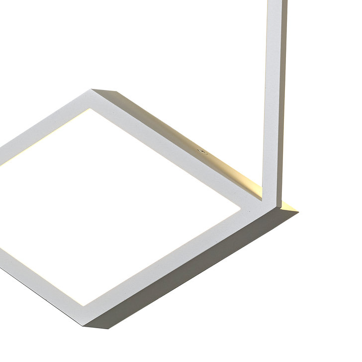 Mantra Kubick Small Hexagonal White Dimmable Led Wall Light - 3000K