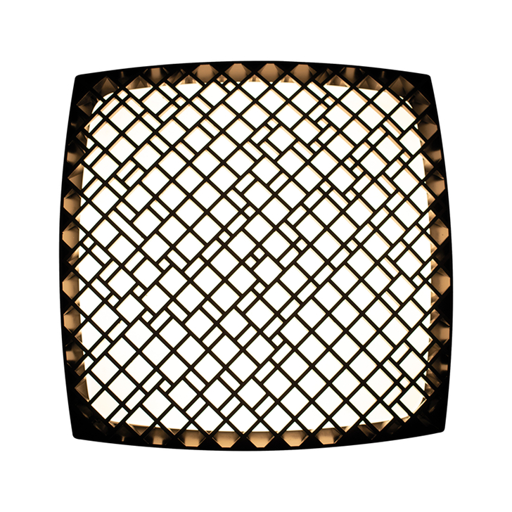 Mantra Large Black Urban Flush Grid Adjustable Led Ceiling Light Complete With Remote - M7889 - 27000-5000K Tuneable