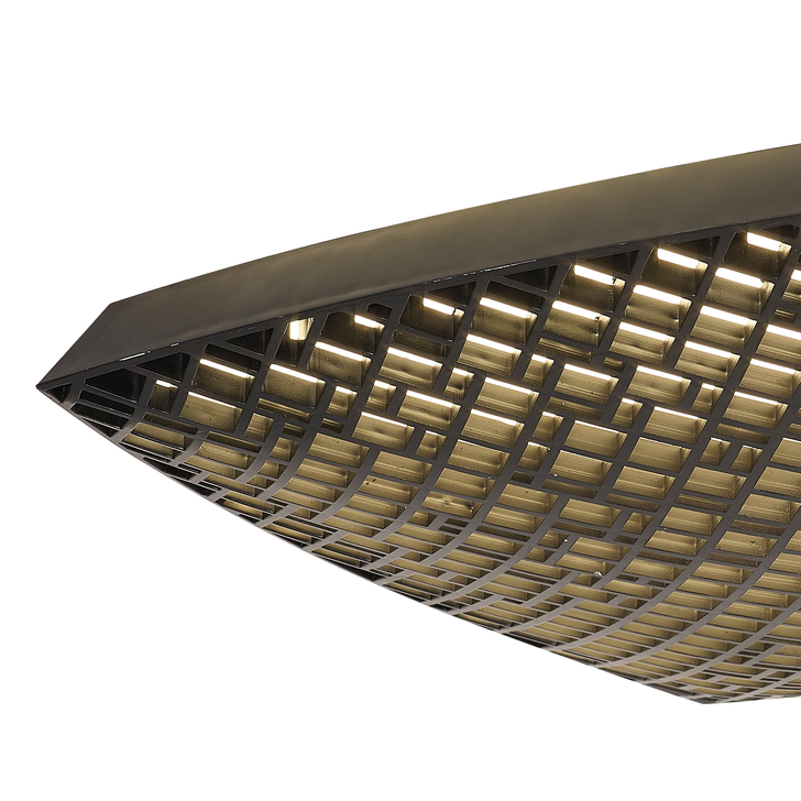 Mantra Large Black Urban Flush Grid Adjustable Led Ceiling Light Complete With Remote - M7889 - 27000-5000K Tuneable