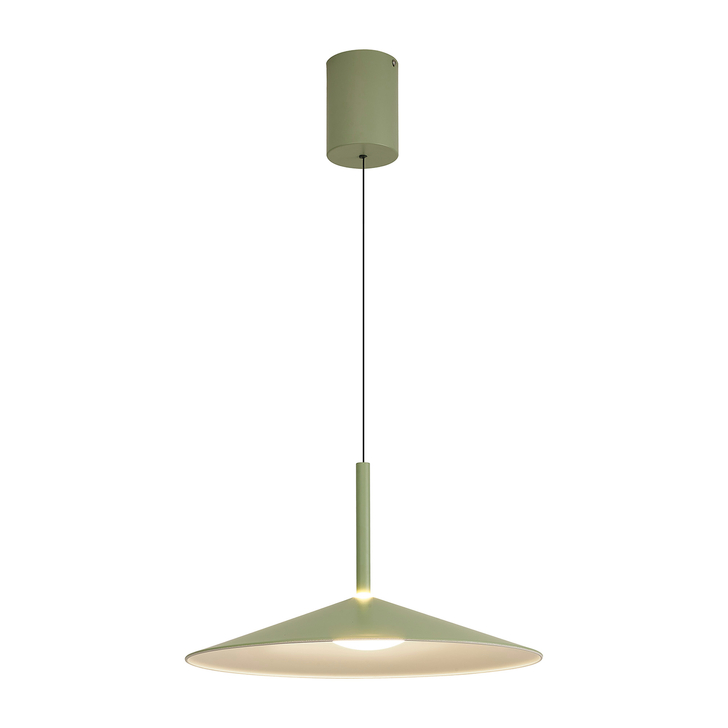 Mantra Large Calice Green/White Rise And Fall Led Pendant Light - 3000K - M7898