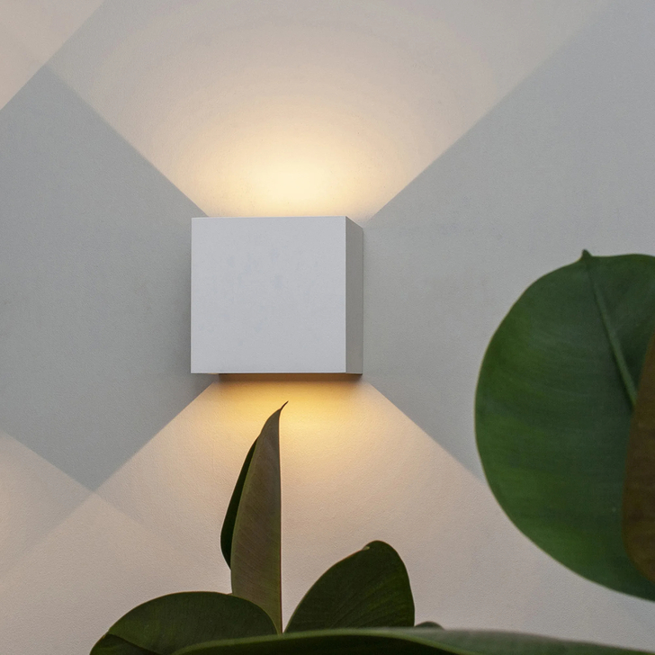 Mantra M6521 Davos White Exterior Led Wall Light - 3000K