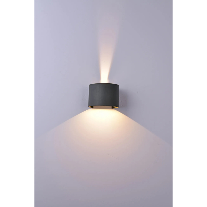 Mantra M6522 Davos Anthracite Led Exterior Wall Light - 3000K