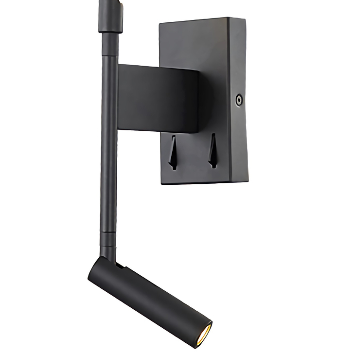 Mantra M6703 Torch Black Wall + Reading Light, 6W + 3W LED Wall Light - 3000K