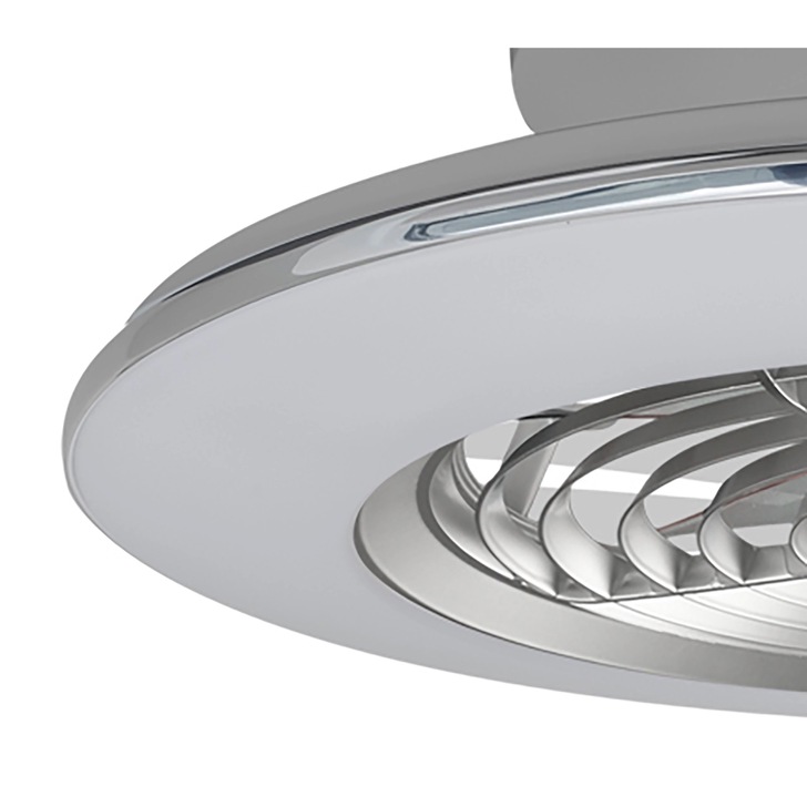 Mantra M7494 Alisio Mini Silver Ceiling Fan Light C/W Remote Control