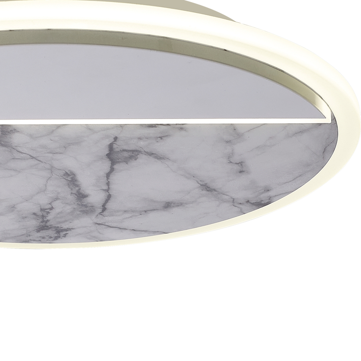 Mantra Marmol White Marble Flush Led Ceiling Light - M8507 - 3000K